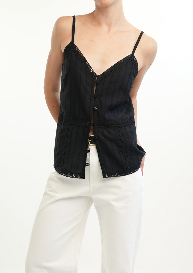 Camille Lace Top Black