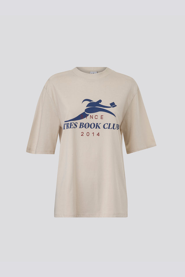 Book Club Oversized T Cream