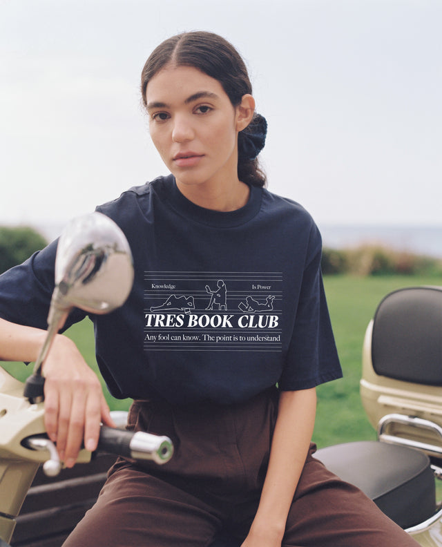 Book Club Oversized T Blue
