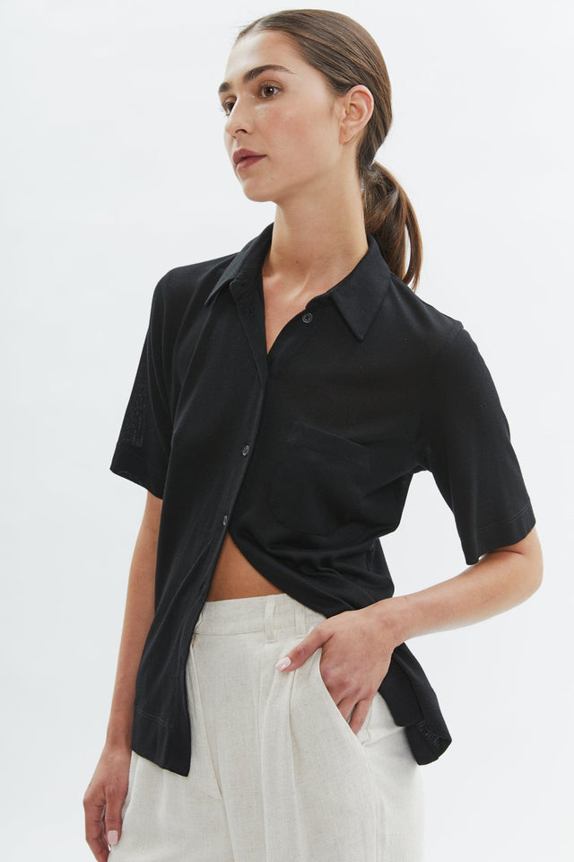 Alison Soft Blouse Black