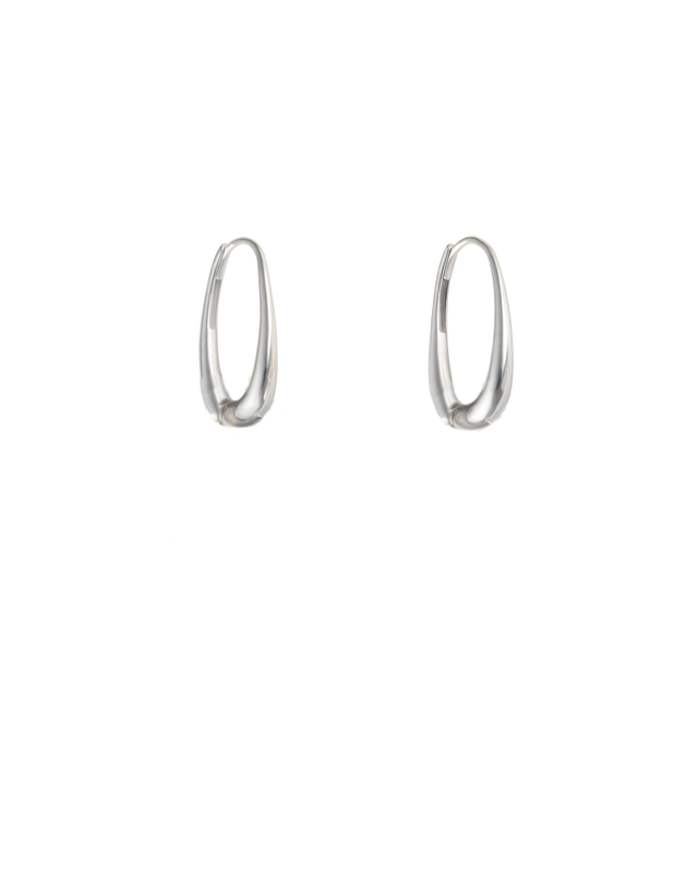 Oval Hoops Silver