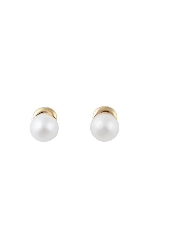 Pearl studs gold