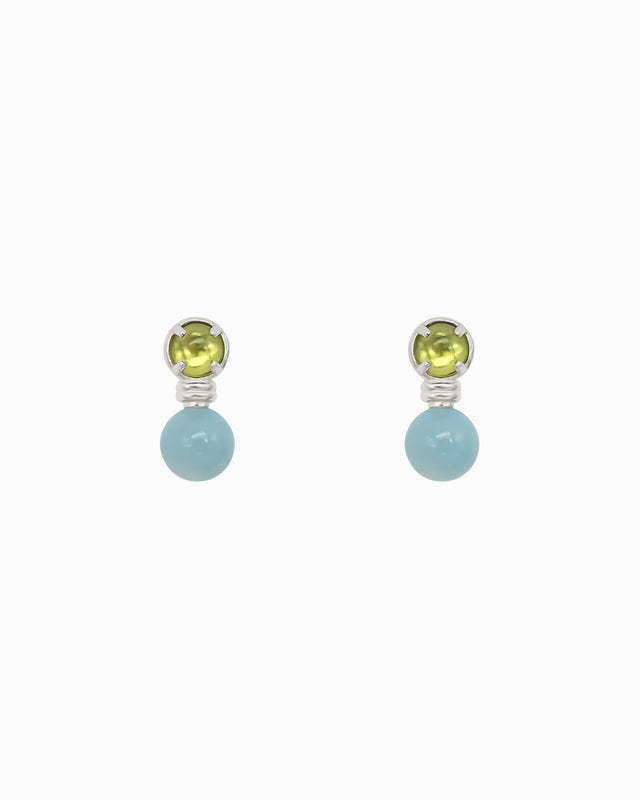 Peridot monument earrings