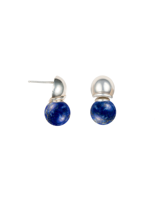 Lapis bell earrings