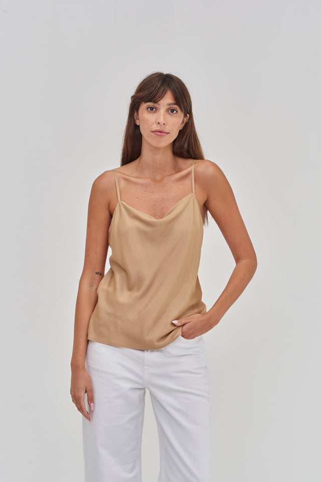 June Slip Tank Golden