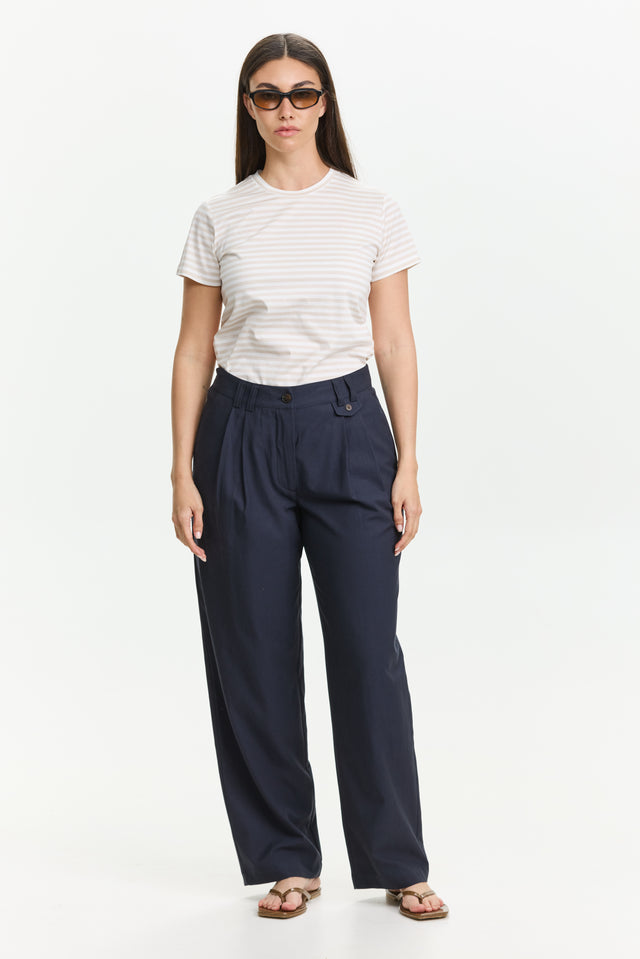 Noah Tencel Pants Navy Blue