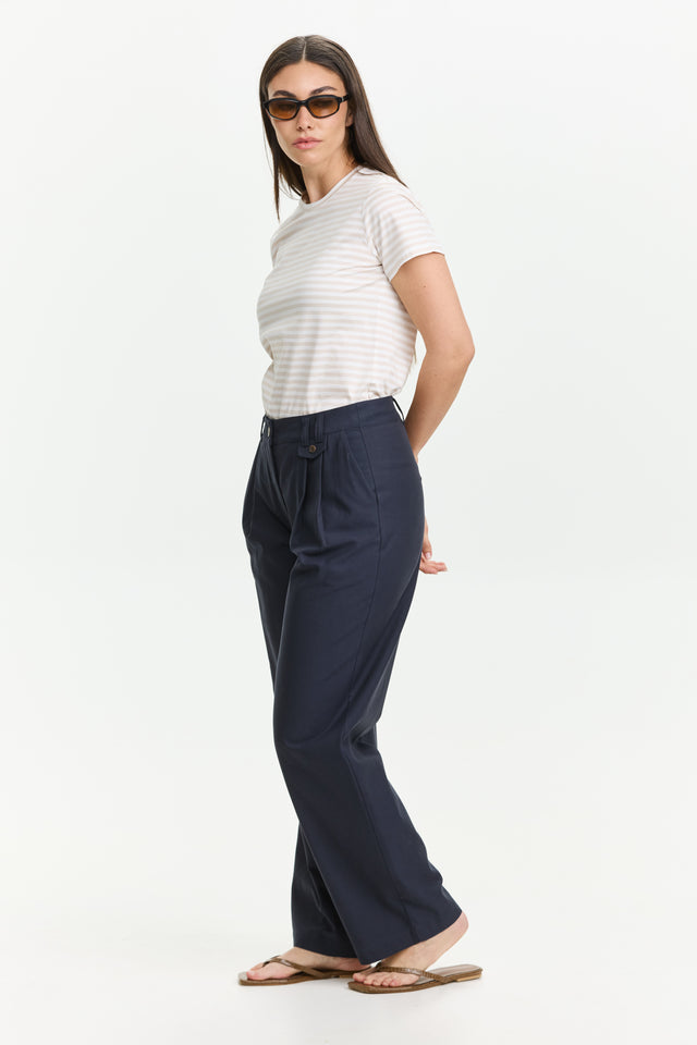 Noah Tencel Pants Navy Blue