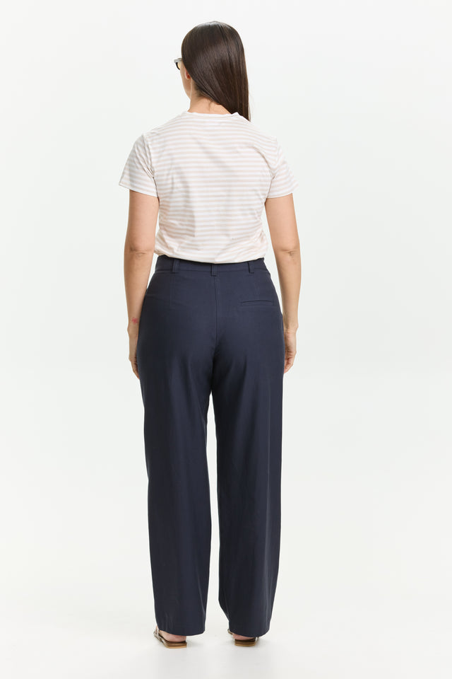 Noah Tencel Pants Navy Blue
