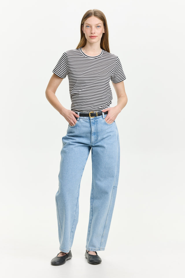 Tres fitted T Stripes Black