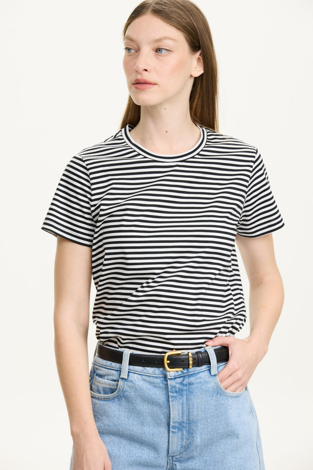 Tres fitted T Stripes Black