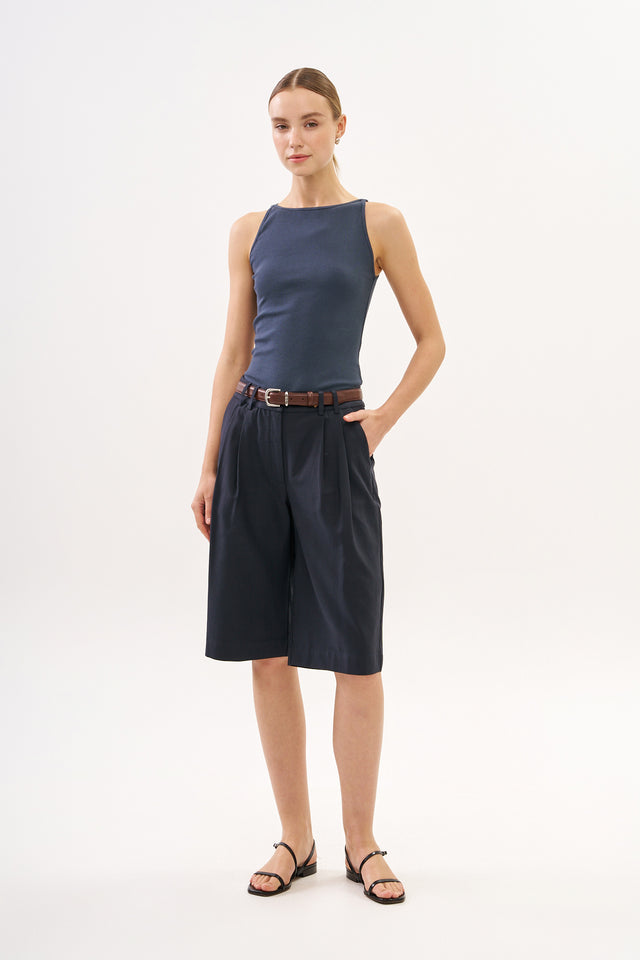 Noah Bermuda Tencel Dark Blue