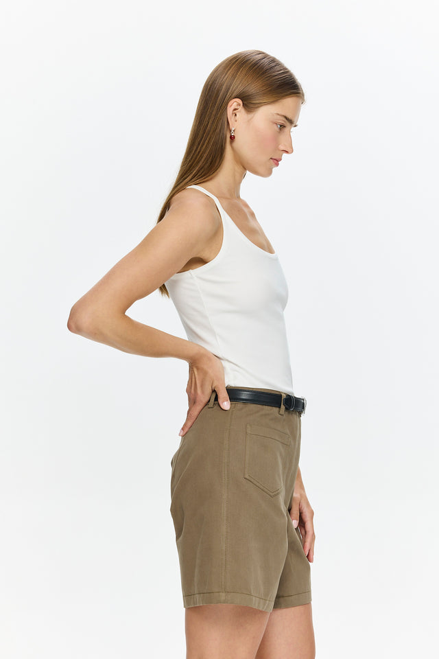Pre-order: Lin Scop-neck Top White