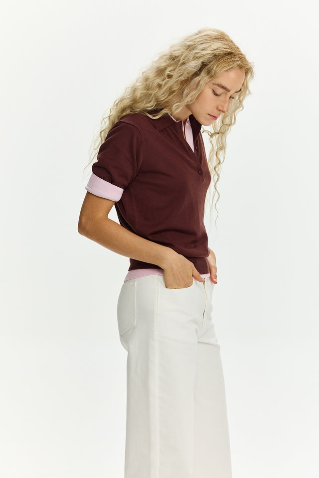 Short Sleeve Polo Chocolate