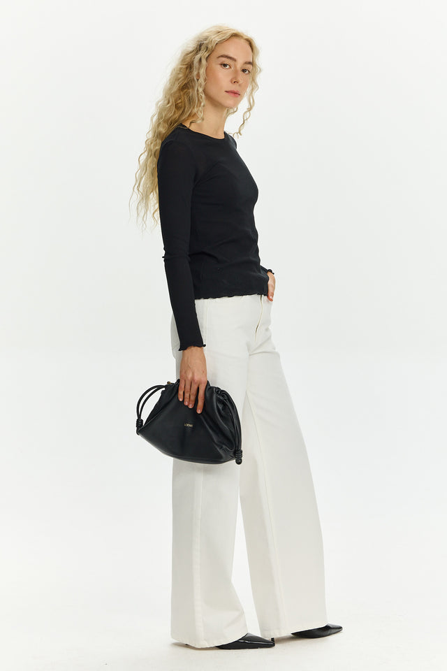 Fleur Long Sleeve T Black