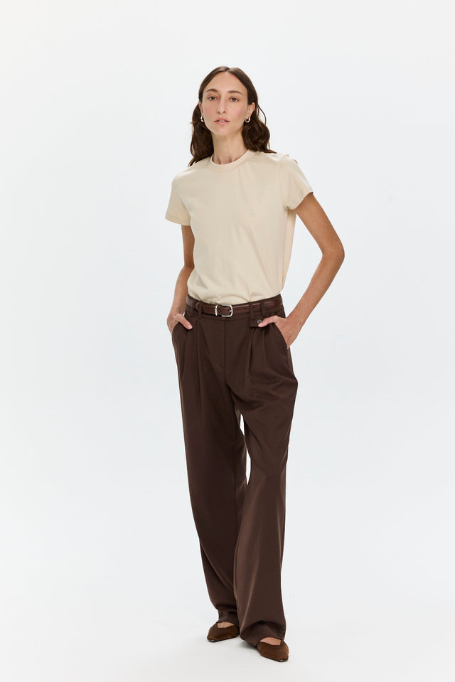 Noah Tailored Pants Brown