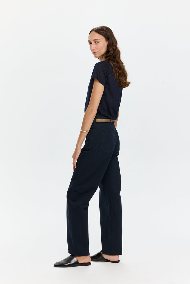Barrel Leg Pants Navy