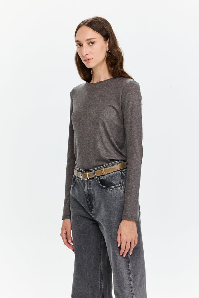 Mili Tencel Silk Top Grey