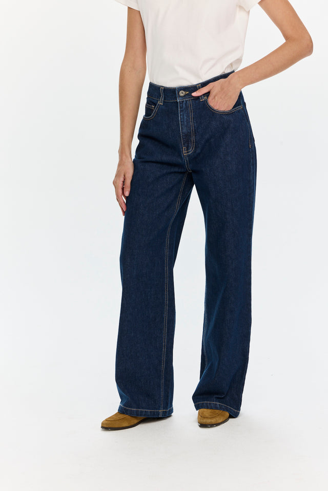Wide Leg Denim Dark Indigo