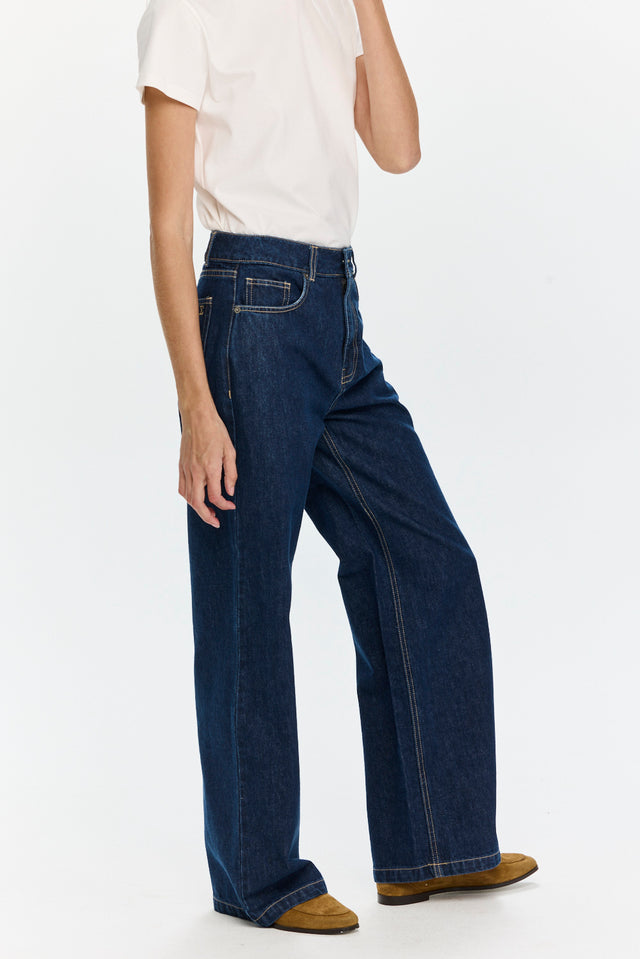 Wide Leg Denim Dark Indigo