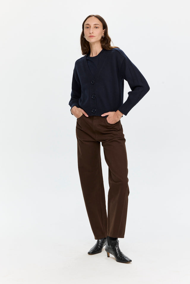 Barrel Leg Pants Brown