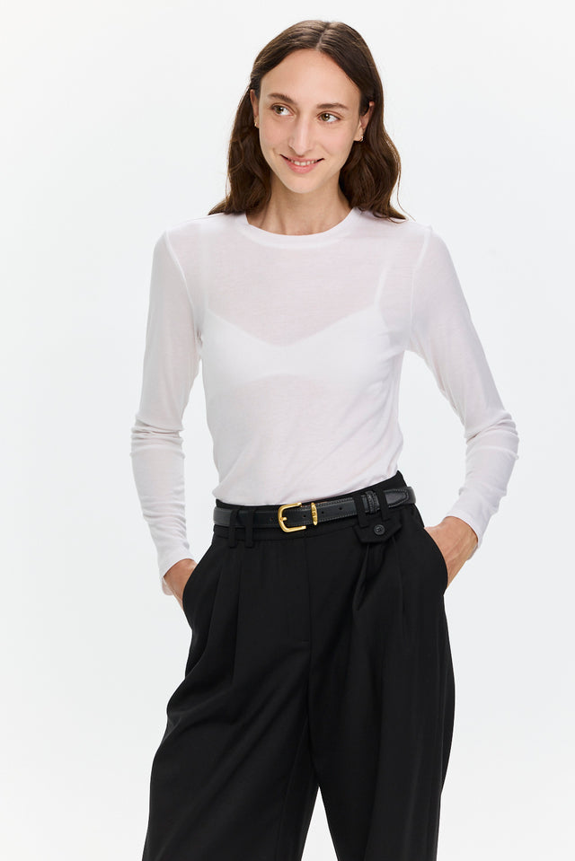 Mili Tencel Silk Top White