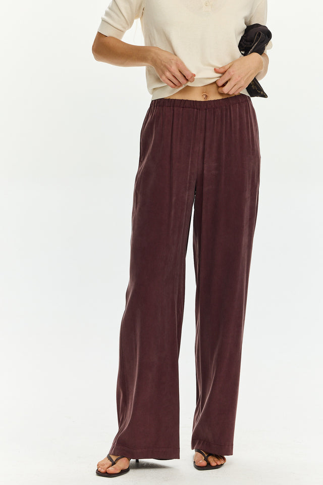Alex Cupro Pants Bordeaux