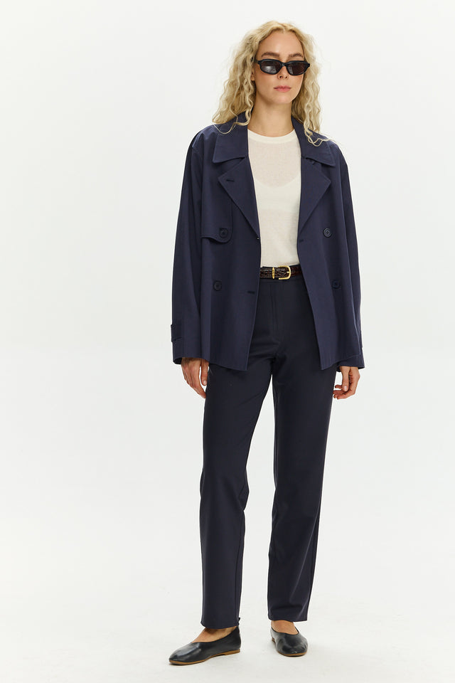 Colette Trench Indigo Blue
