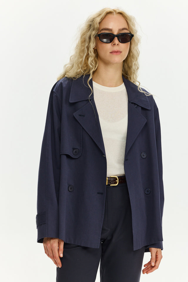 Colette Trench Indigo Blue
