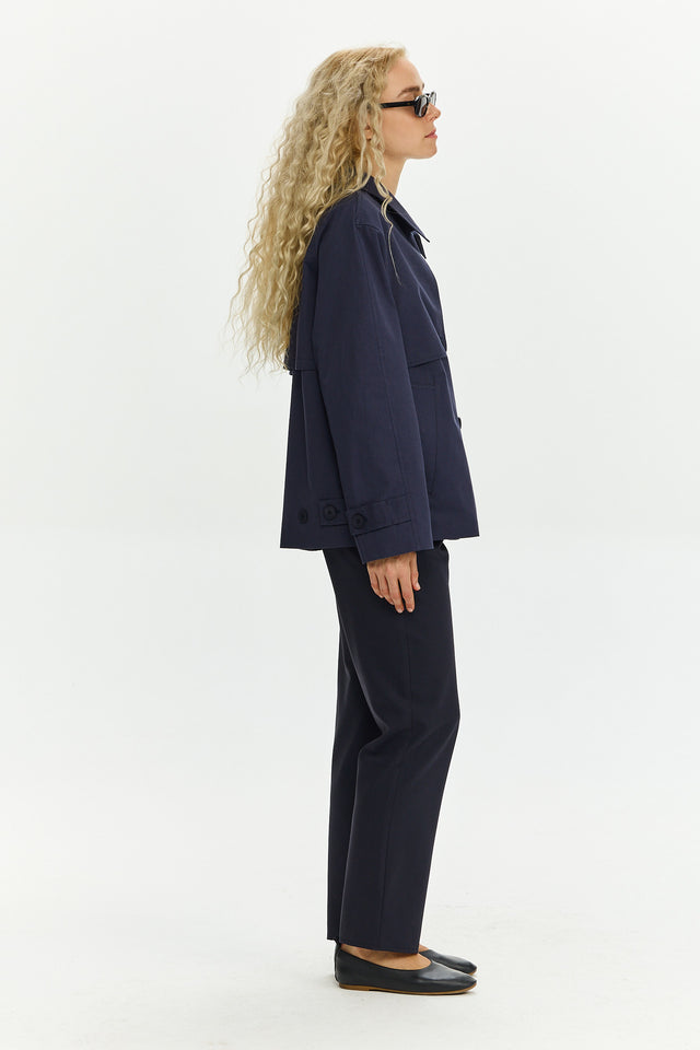 Colette Trench Indigo Blue