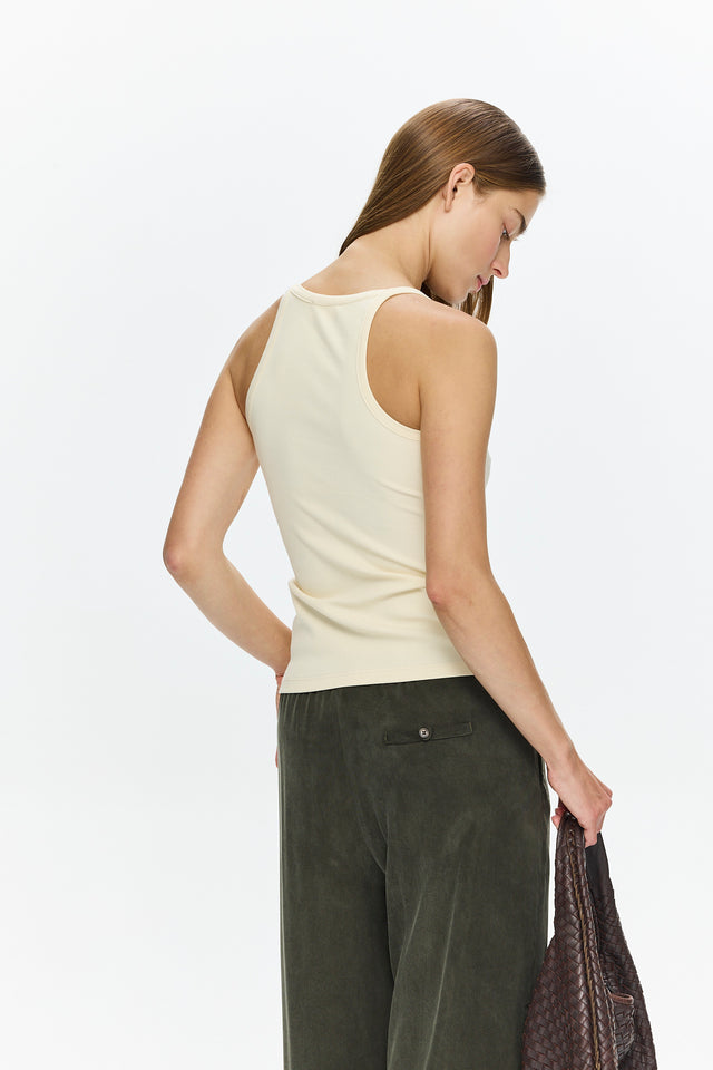 Pre-order: Lin Scop-neck Top Butter Yellow