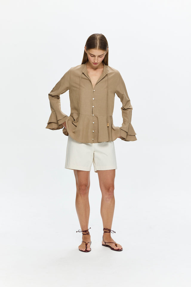 Charlotte Blouse Camel