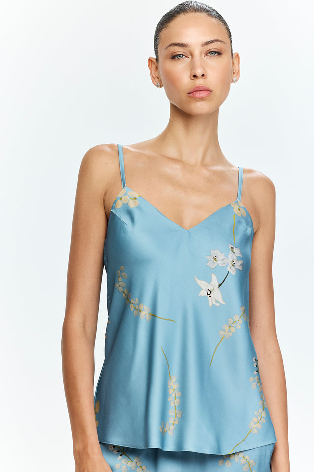 Printed Slip top Light Blue