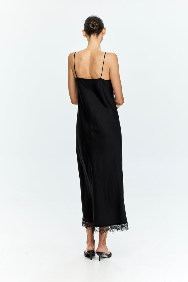 Pre-order: Lace Slip Dress Black