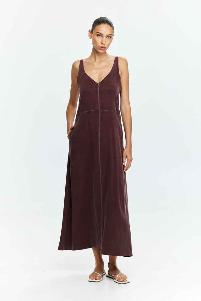Kate Cupro Dress Bordeoux