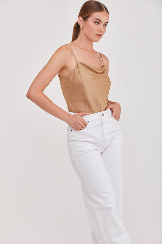 June Slip Tank Golden