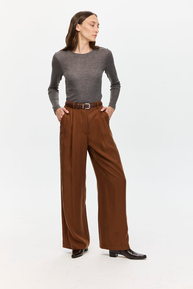 Oliver Tencel Pants Brown