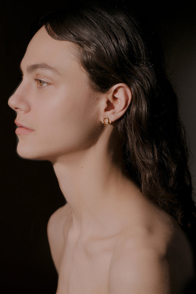 Gold Mini Ornament Earrings