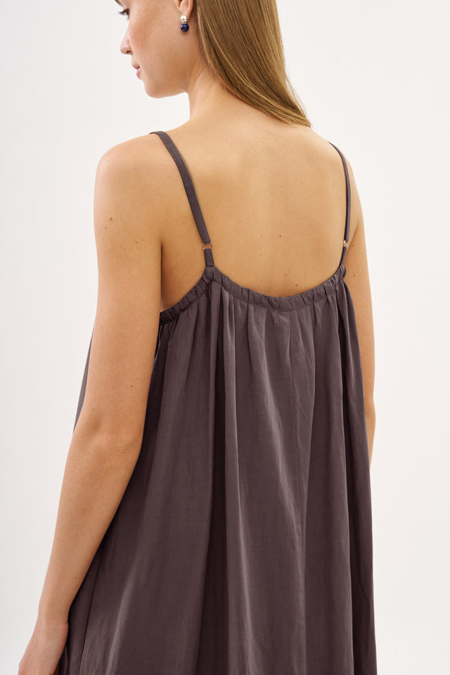 Audrey Dress Dusty Brown