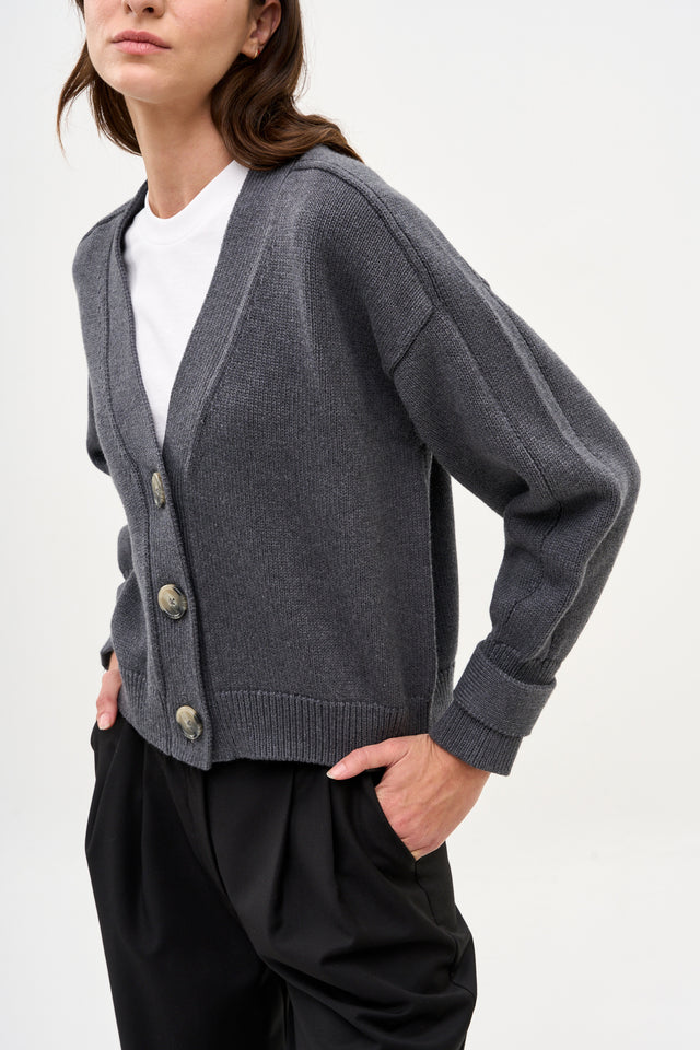 Mia Cardigan Dark Grey