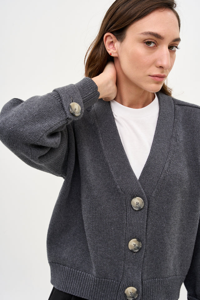 Mia Cardigan Dark Grey