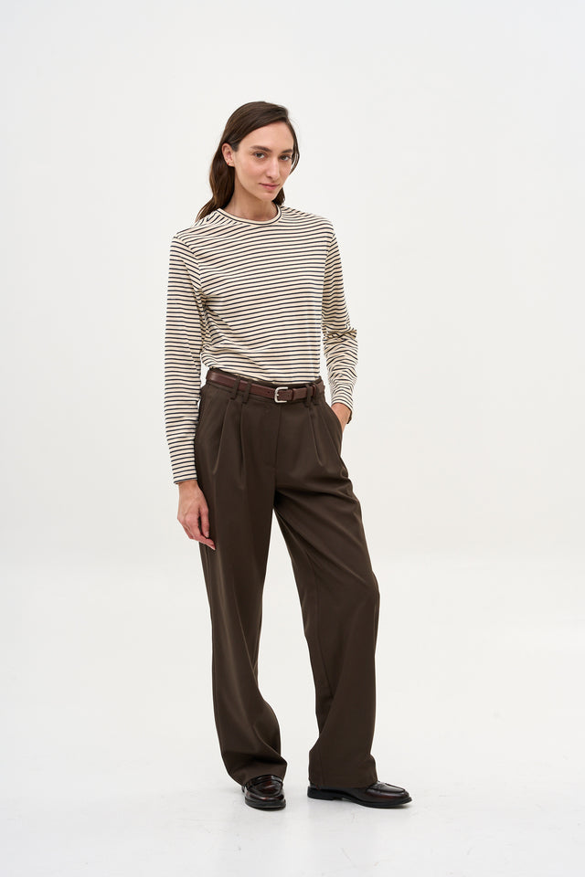 Noah Tailored Pants Dusty Brown