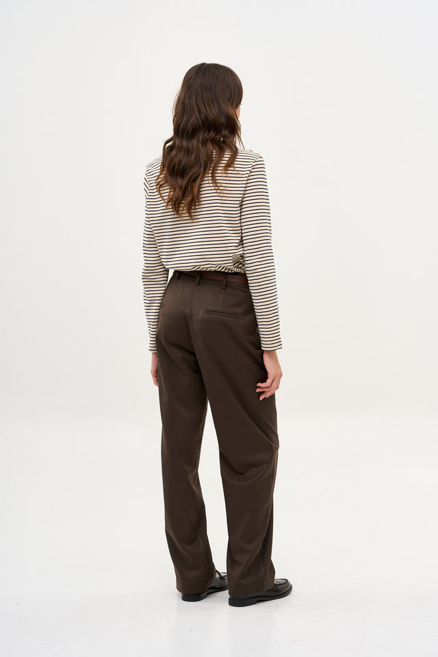 Noah Tailored Pants Dusty Brown