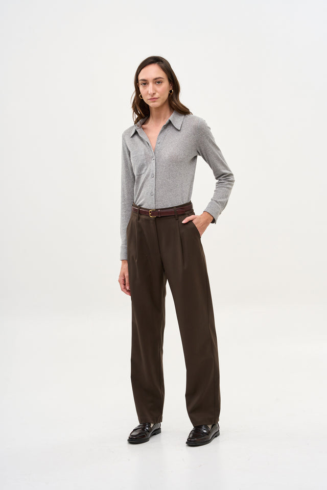 Harry Tailored Pants Dusty Brown