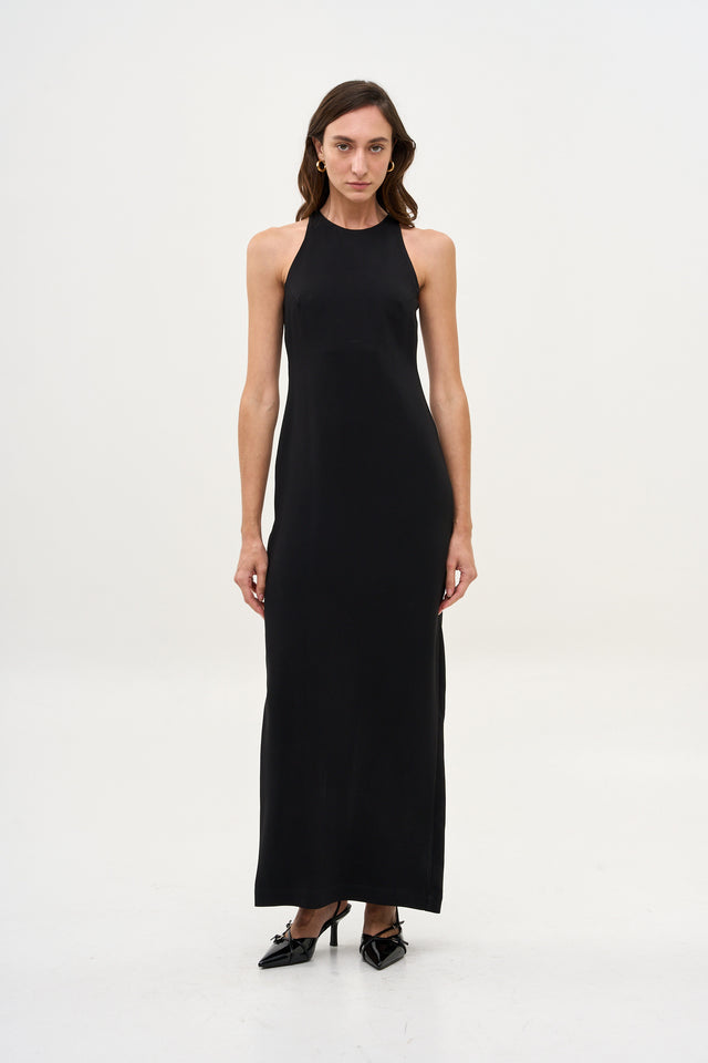 Nicki Maxi Dress Crepe Black