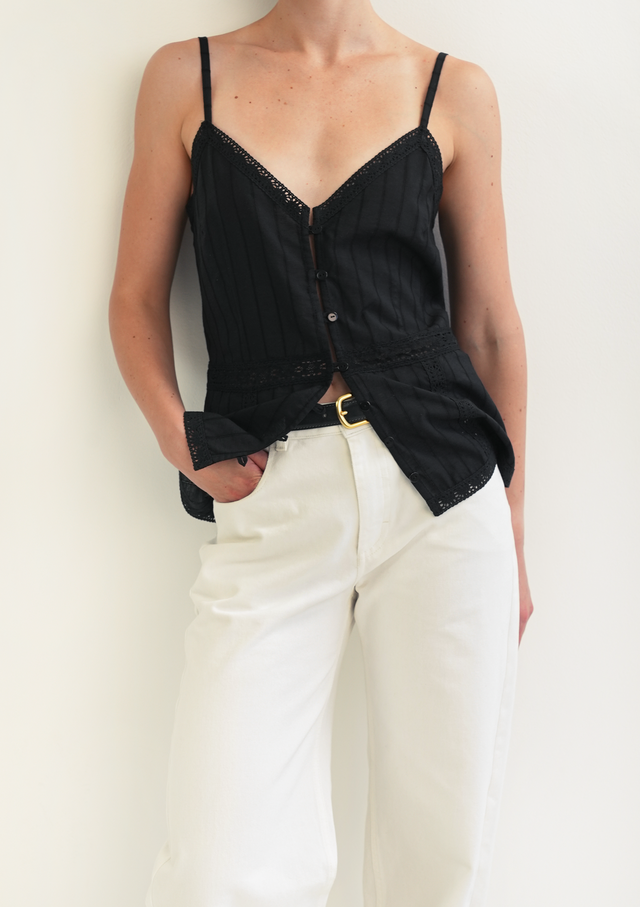 Camille Lace Top Black