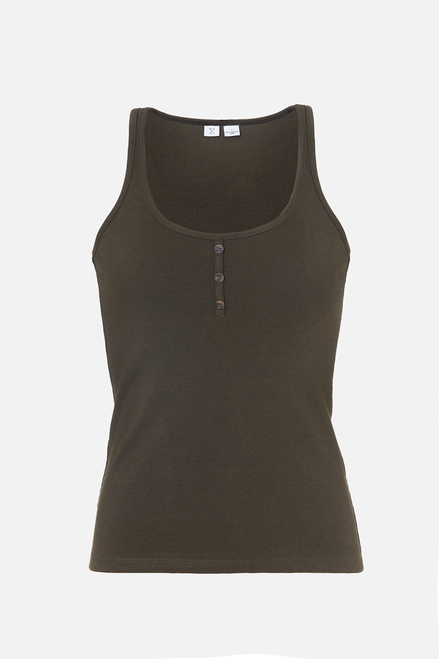 Sol Tank Top Dusty Brown