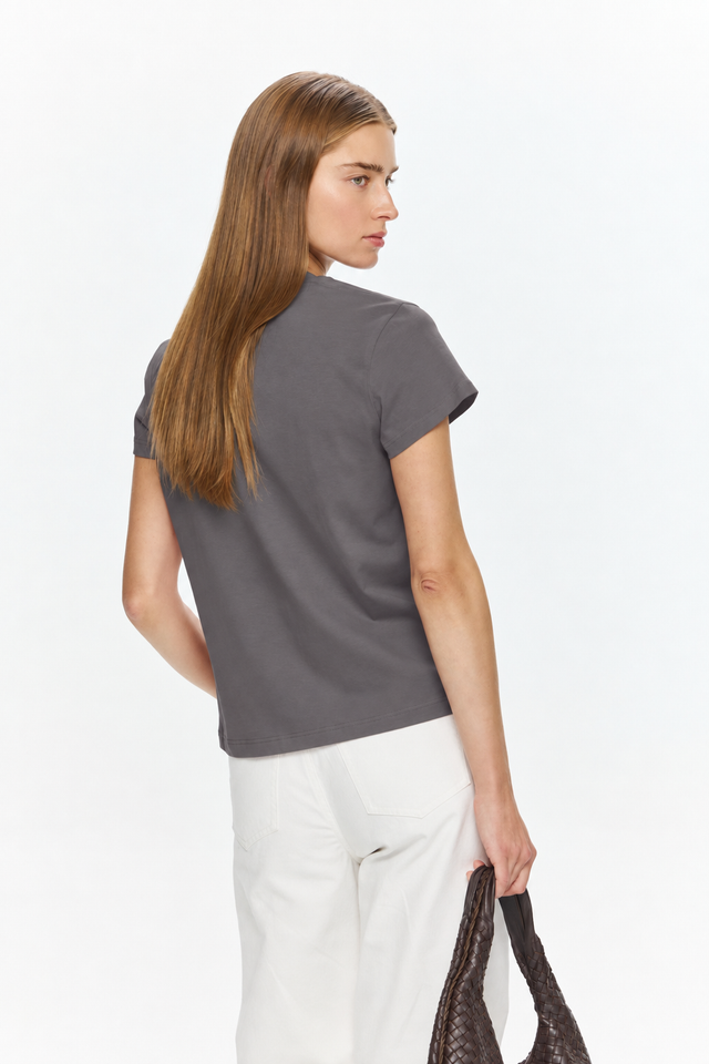 Tres fitted T Dark Gray