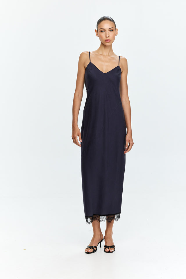 Pre-order: Lace Slip Dress Blue