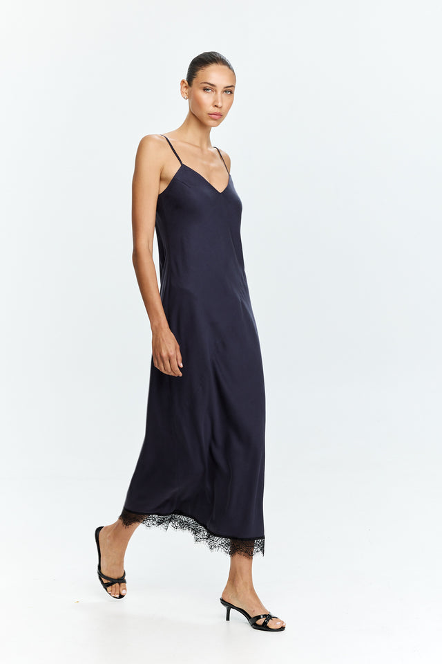 Pre-order: Lace Slip Dress Blue