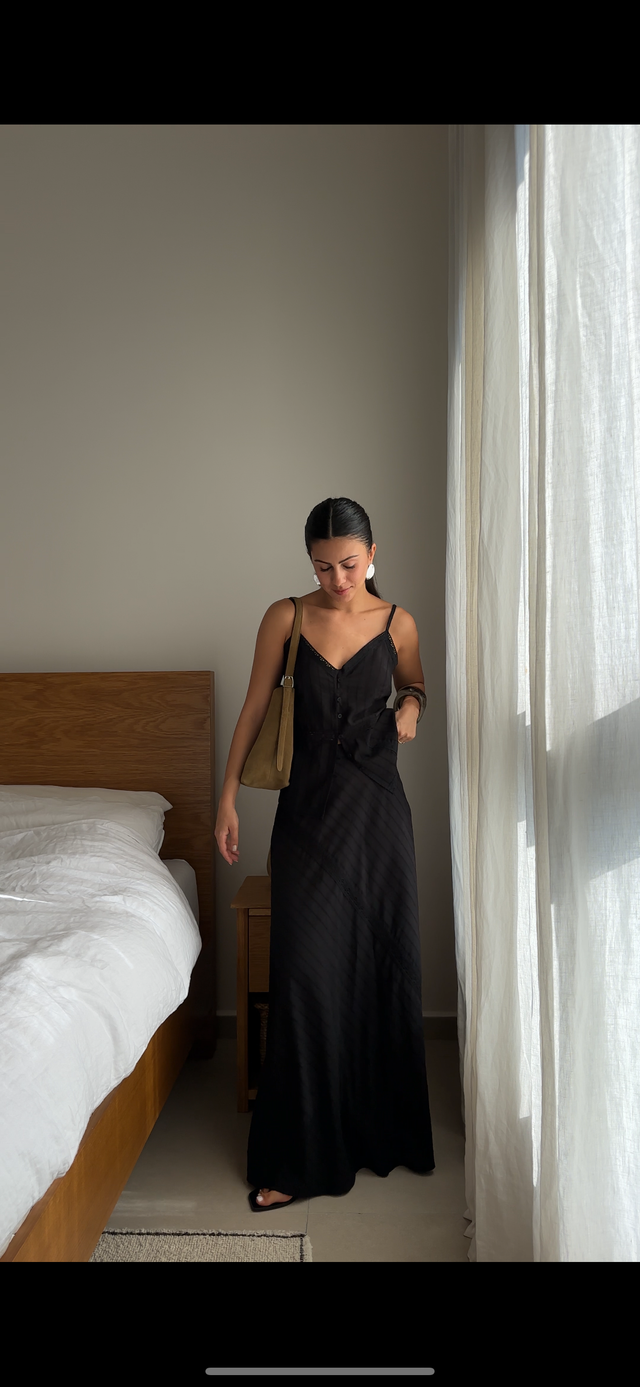 Camille Lace Skirt Black